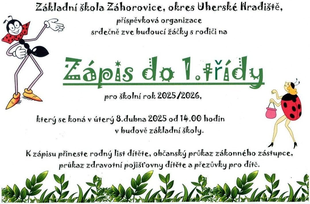 Zápis k povinné školní docházce